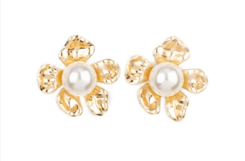 Apple Blossom Pearls - Gold