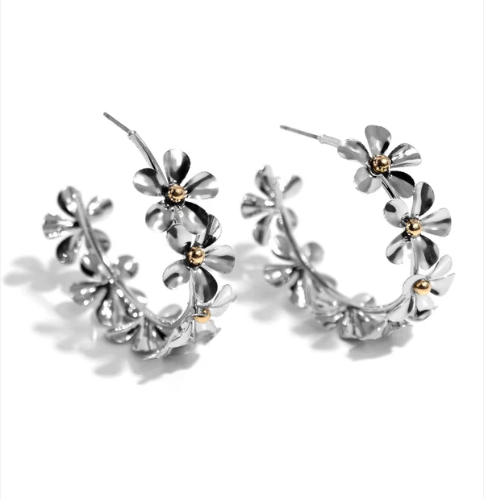 Floral Flamenco - Silver ♥ Earrings