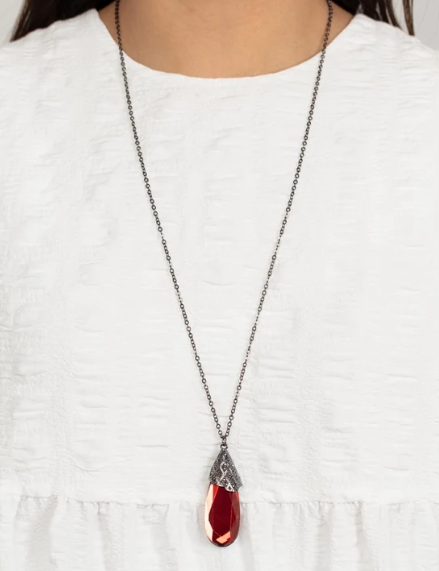 Dibs on the Dazzle - Red ♥ Necklace