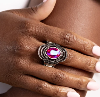Entrancing Edge Pink Ring
