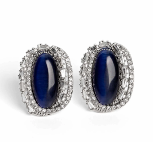 Shimmery Statement Blue CLIP ON