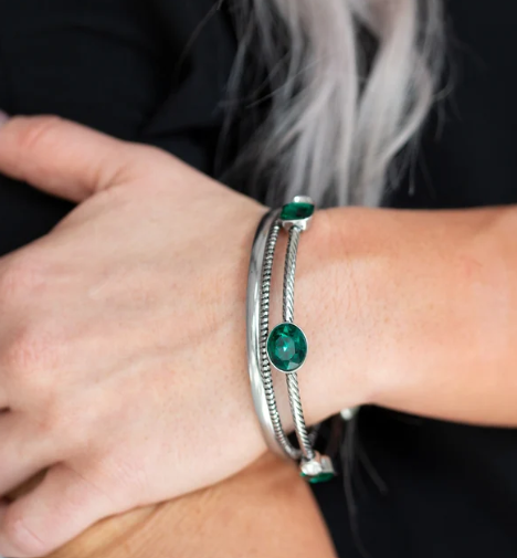 City Slicker Sleek - Green ♥ Bracelet