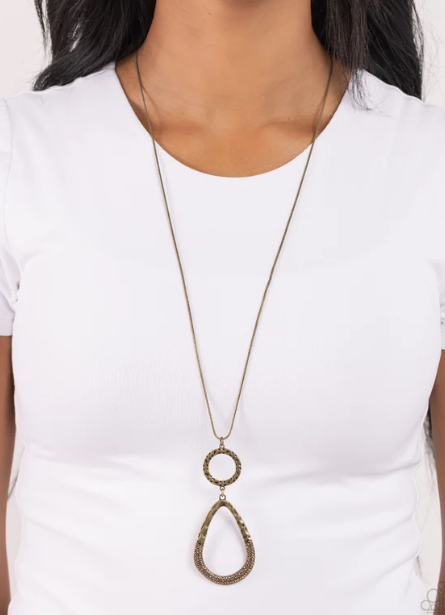 Focused Fashion - Brass ♥ Necklace