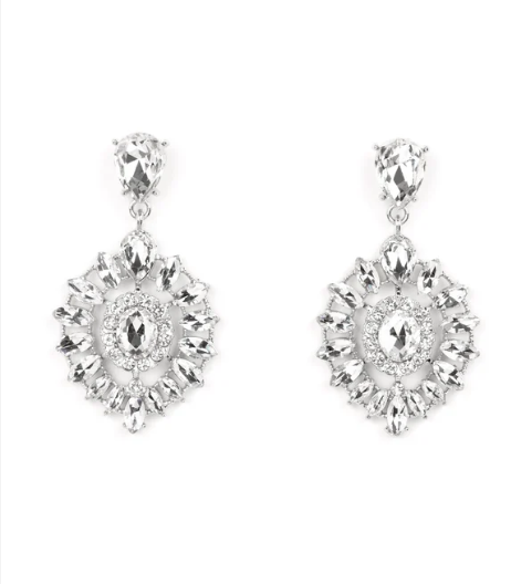 My Good LUXE Charm - White ♥ Post Earrings