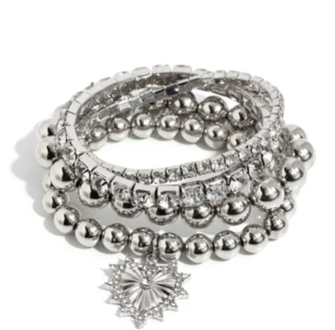 3PC Excessive Embellishment Set - White