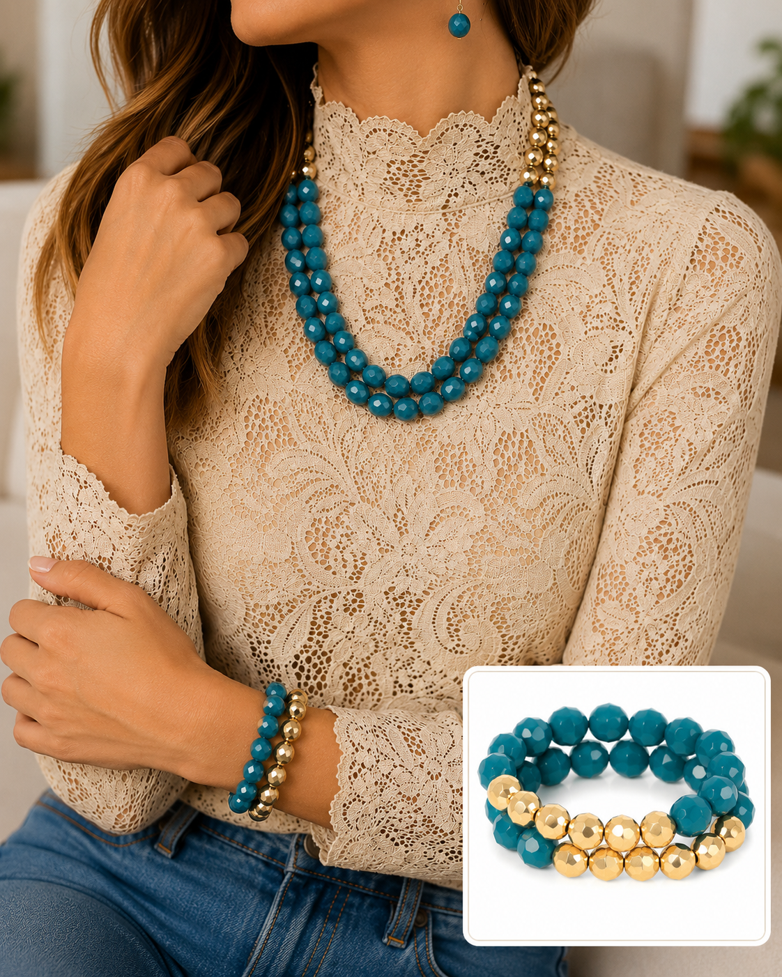 Greco Getaway 2pc set - Blue