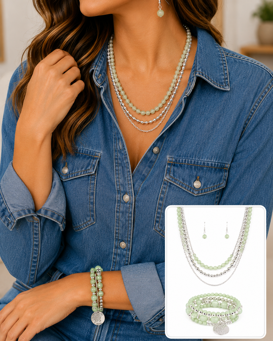 Boardwalk Babe 2PC SET - Green