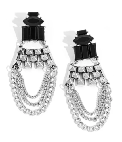 Dangling Art Deco - Black