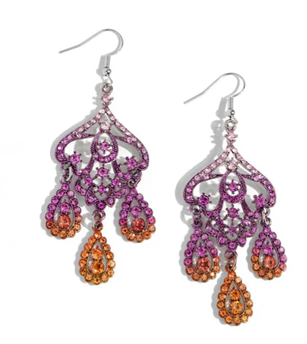 Chandelier Command - Multi Pink/Orange
