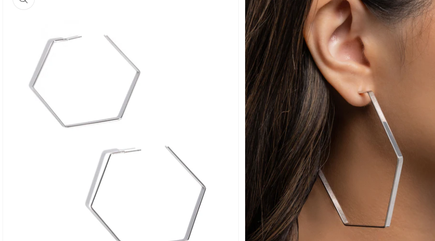 Handcrafted Hexagons - Silver