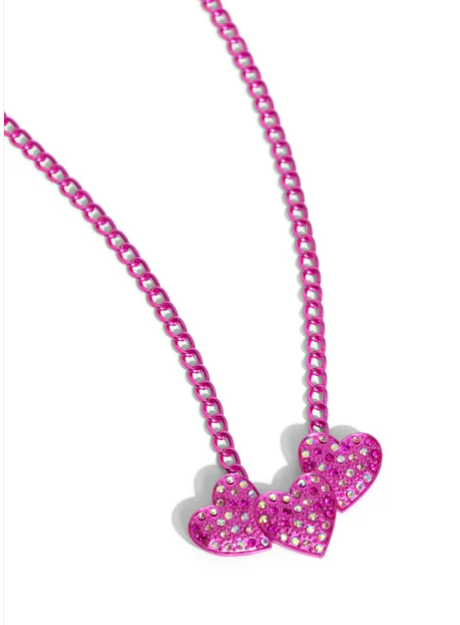 Low-Key Lovestruck NECKLACE & BRACELET SET - Pink