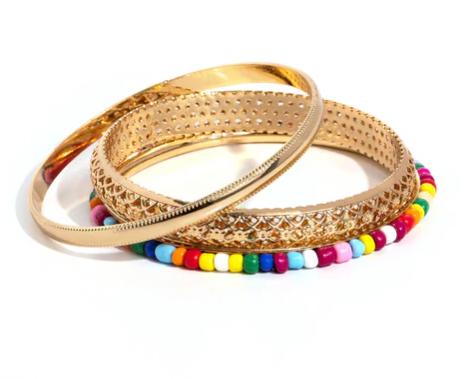 Multicolored Mashup - Gold 3PC SET