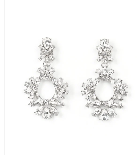 Leave them Speechless - White ♥ Post Earrings