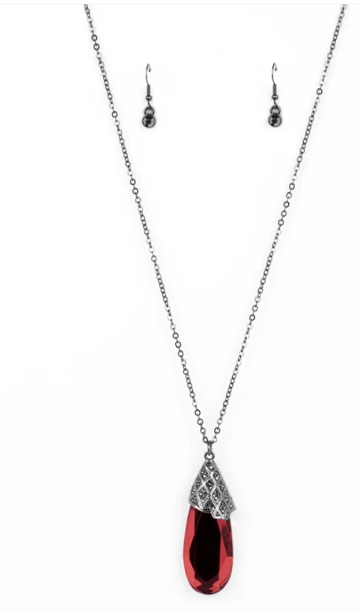 Dibs on the Dazzle - Red ♥ Necklace