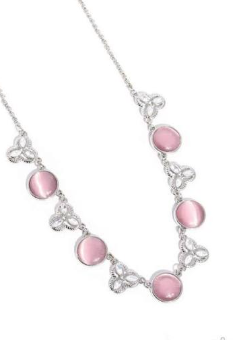 Floral Crowned Pink Necklace