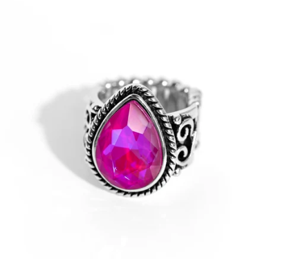 Scintillating Swirl Pink Ring