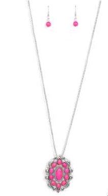 Mojave Medallion Pink Necklace