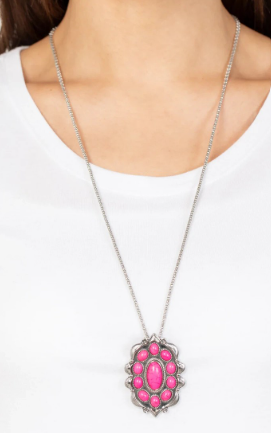 Mojave Medallion Pink Necklace