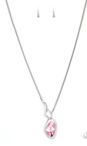 Optical Opulence Pink Necklace