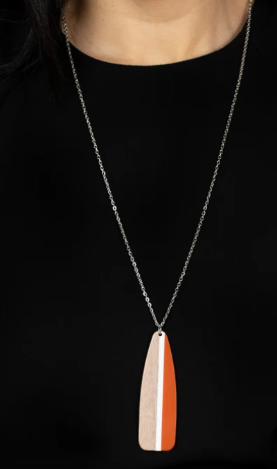 Grab a Paddle - Orange ♥ Necklace