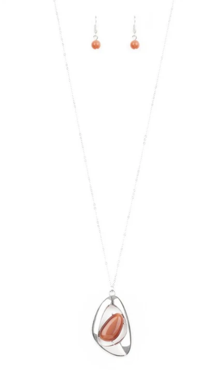 Asymmetrical Bliss - Orange ♥ Necklace