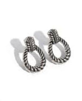 Roping Rodeo Silver CLIP ON