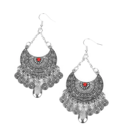 Lunar Allure - Red ♥ Earrings